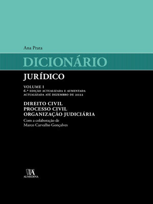 cover image of Dicionário Jurídico--Volume I--6ª Edição
